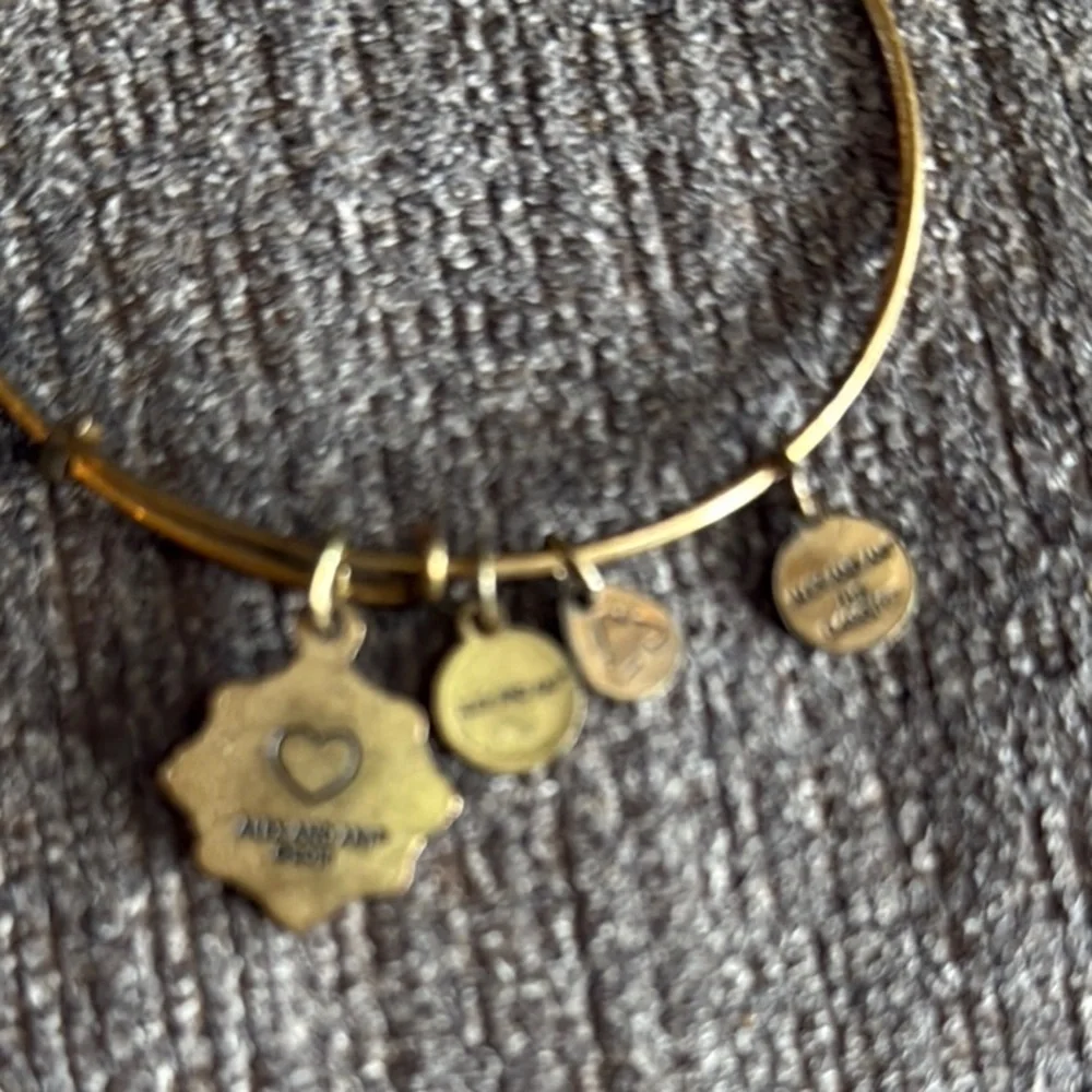 Alex and Ani Gold Bangle Daughter Bracelet with Swavorski Crystals, Pre-loved